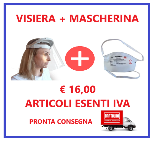 Visiera Protettiva VISOR C19 + Mascherina lavabile