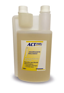 Act 340 bio plus 1 lt - Detergente Enzimatico Disgregante biologico per riuniti
